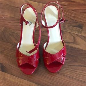 Guess red stilettos size 8